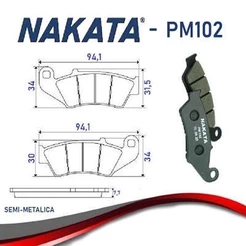 Pastilha De Freio Dianteira Honda Nxr 160 Bros Esd - Nakata PM102