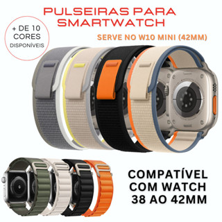 Pulseira Smartwatch Loop Trail Nylon Velcro Alpine Compatível 38mm 40mm 41mm 42mm W10 mini em Oferta na Shopee