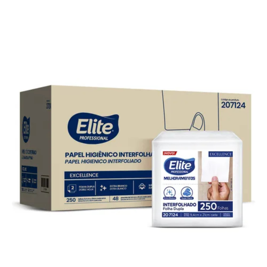 Papel Higiênico Interfolhado Elite Excellence Folha Dupla