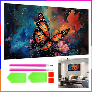 Borboleta, kit iniciantes de arte com diamantes, pintura com diamantes quadrados coloridos 5D, 70 x 40 cm