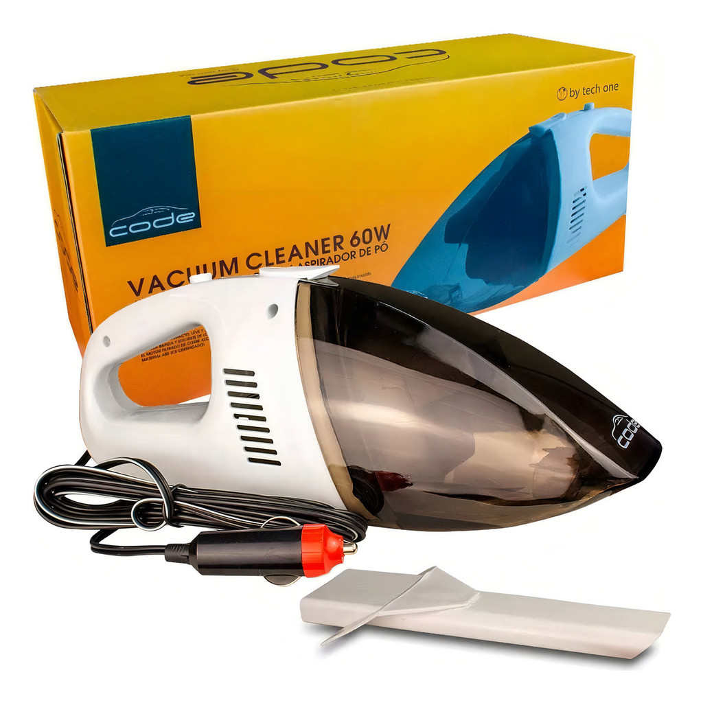 Aspirador De Pó Automotivo Portátil 12v 60w - Limpeza Rápida
