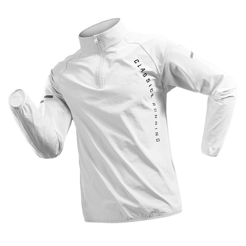 Jaqueta corta-vento esportiva masculina de secagem rápida à prova de vento roupas de treinamento de corrida inverno meio