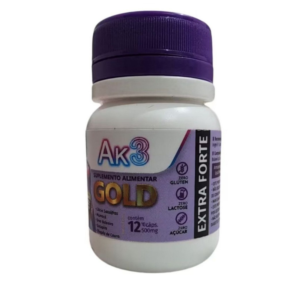 Suplemento Alimentar Gold Ak3 60 Cápsulas | 5 Potes