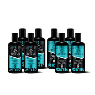 KIT 4 ESFOLIANTE PRE BARBA E 4 HIDRATANTE FACIAL FOX FOR MEN em Oferta na Shopee