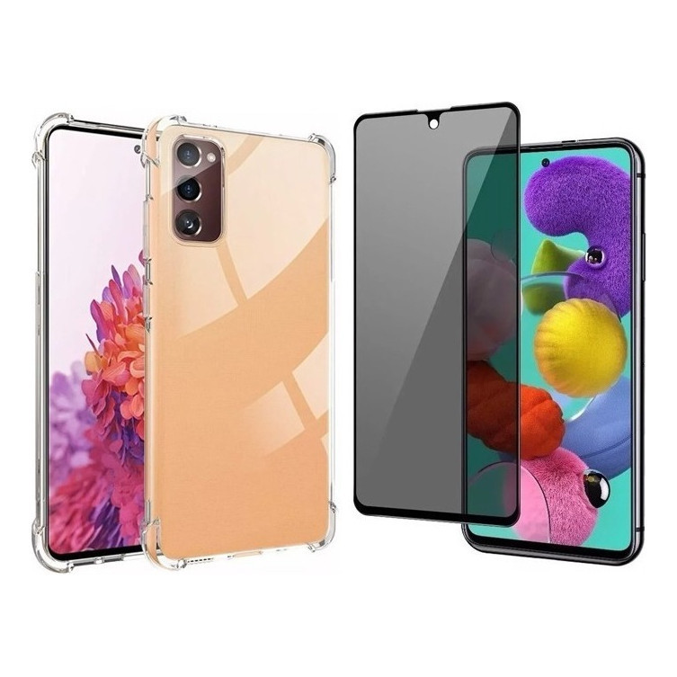 Capa Capinha Anti Impacto Para Galaxy A52 A52s E/OU Película 3D Privacidade Anti Spy Espião em Oferta na Shopee