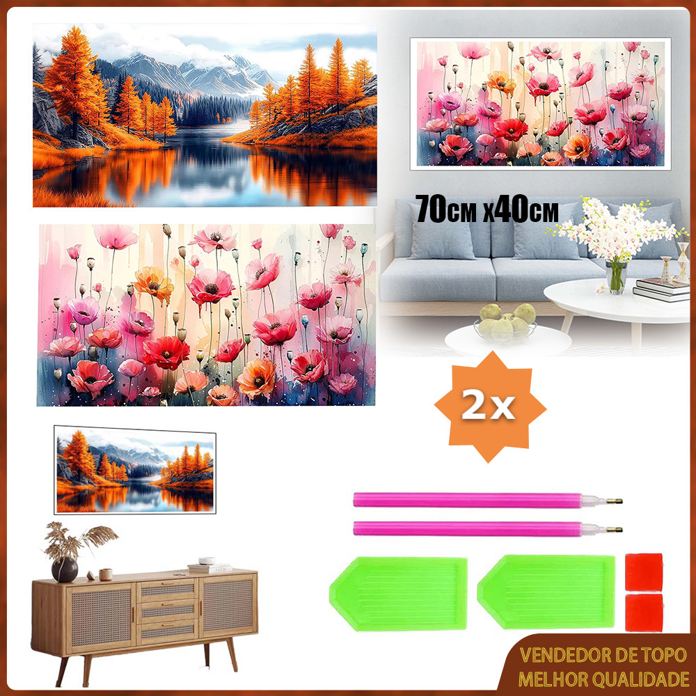 2x5d quadrado diamante arte pintura 70x40cm decoração para casa presente rosa tinta flor flor + árvore dourada Yinghu mo