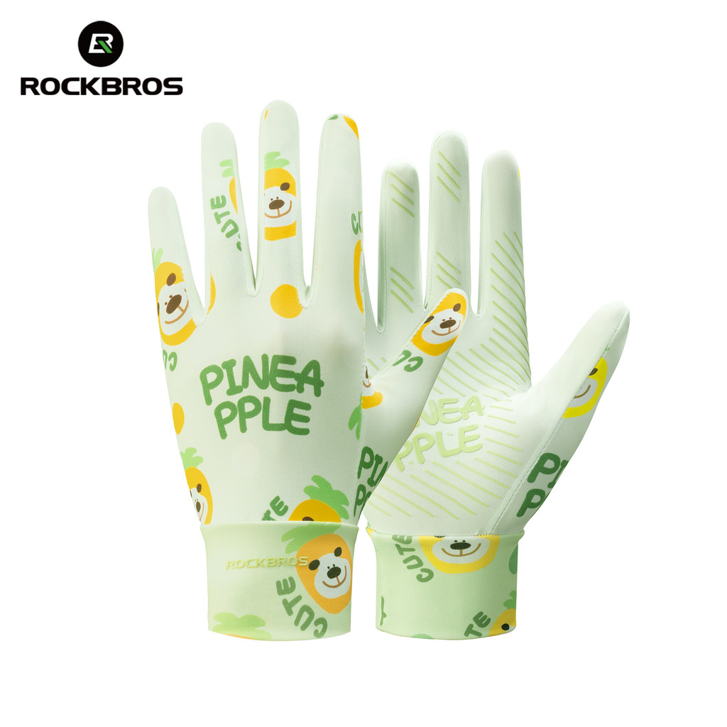 ROCKBROS Luvas Infantis UPF50 + De Proteção Solar De Seda Gelada De Alta Elasticidade Para Viagens Ao Ar Livre , Ciclism em Oferta na Shopee