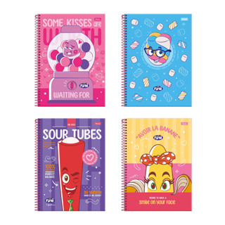 Caderno espiral capa dura universitário 1x1 80 folhas Fini Foroni em Oferta na Shopee