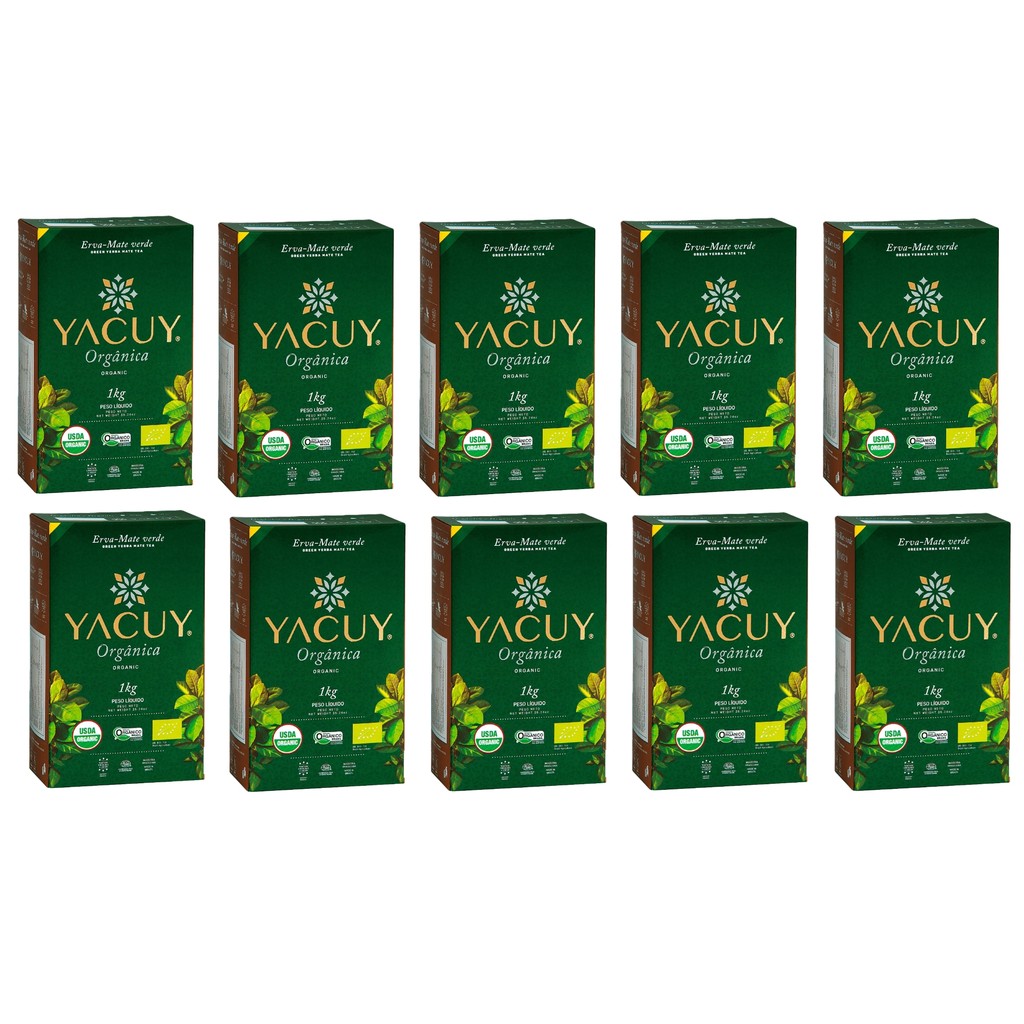 Kit 10 Erva Mate Yacuy Orgânica à Vacuo 1kg