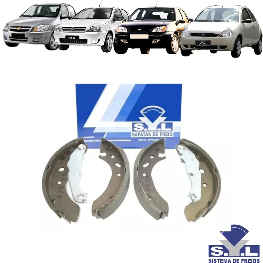 Sapata De Freio Traseiro - Celta 2007 A 2010 / Fiesta 1998 A 2002 / Ka 1.0 1997 A 2000 / Ka 1.3 1997 A 2000 / Ka 1.6 199