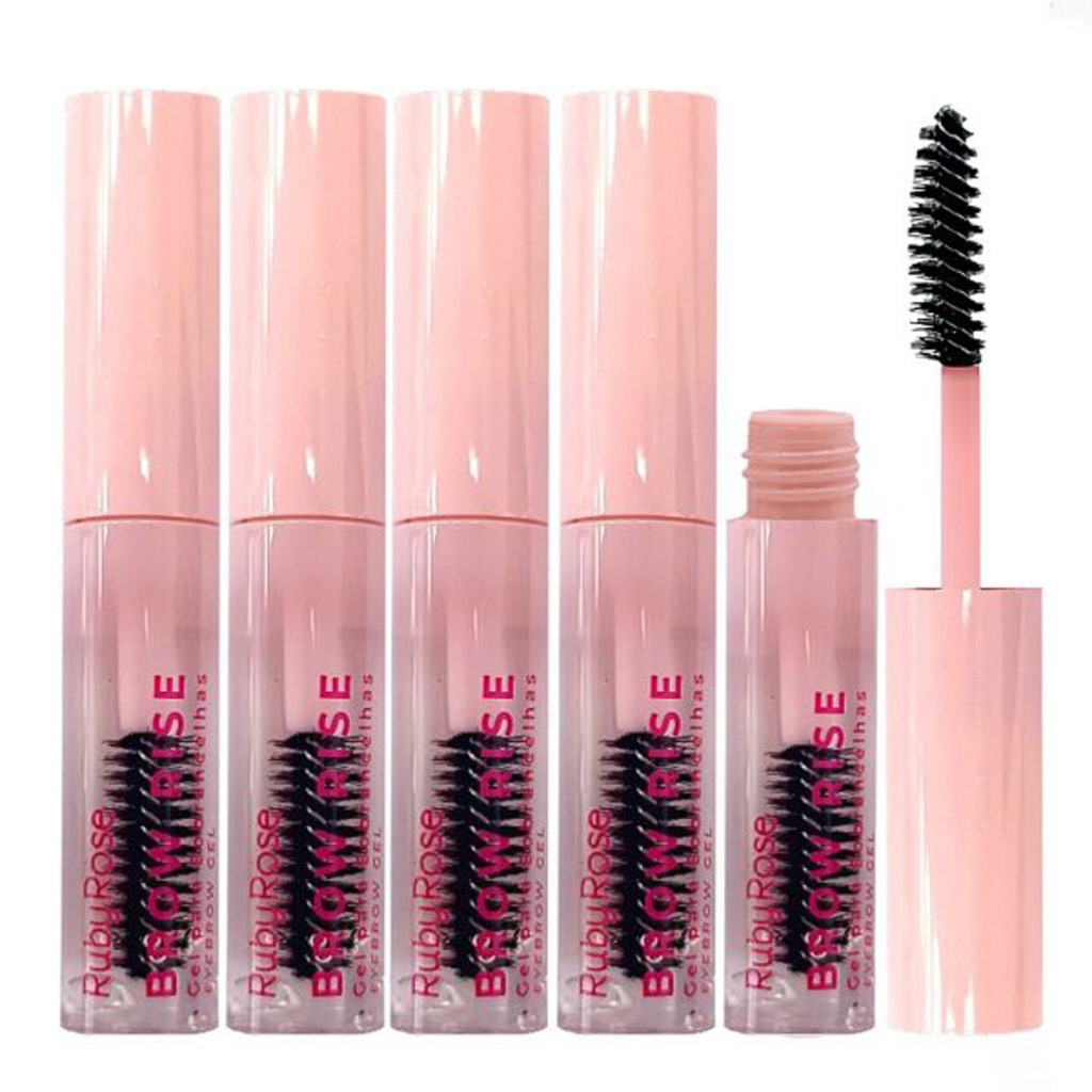 Best Kit C/5 Unidades Ruby Rose - Gel Para Sobrancelhas Eyebrow E2503 Linha Rosa em Oferta na Shopee