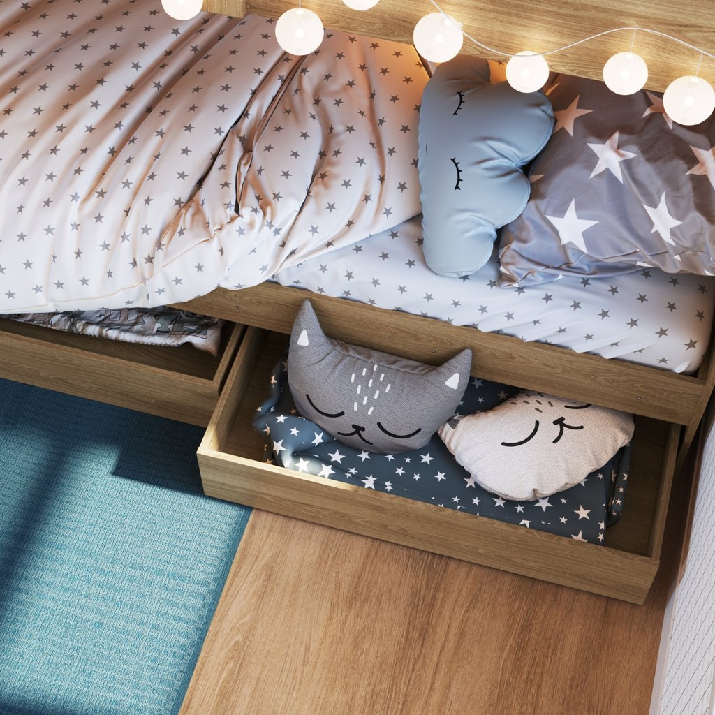 Conjunto 2 Gavetões Individuais Para Beliche Infantil em Oferta na Shopee