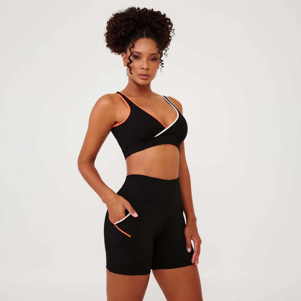 Short Zouk Preto Poliamida