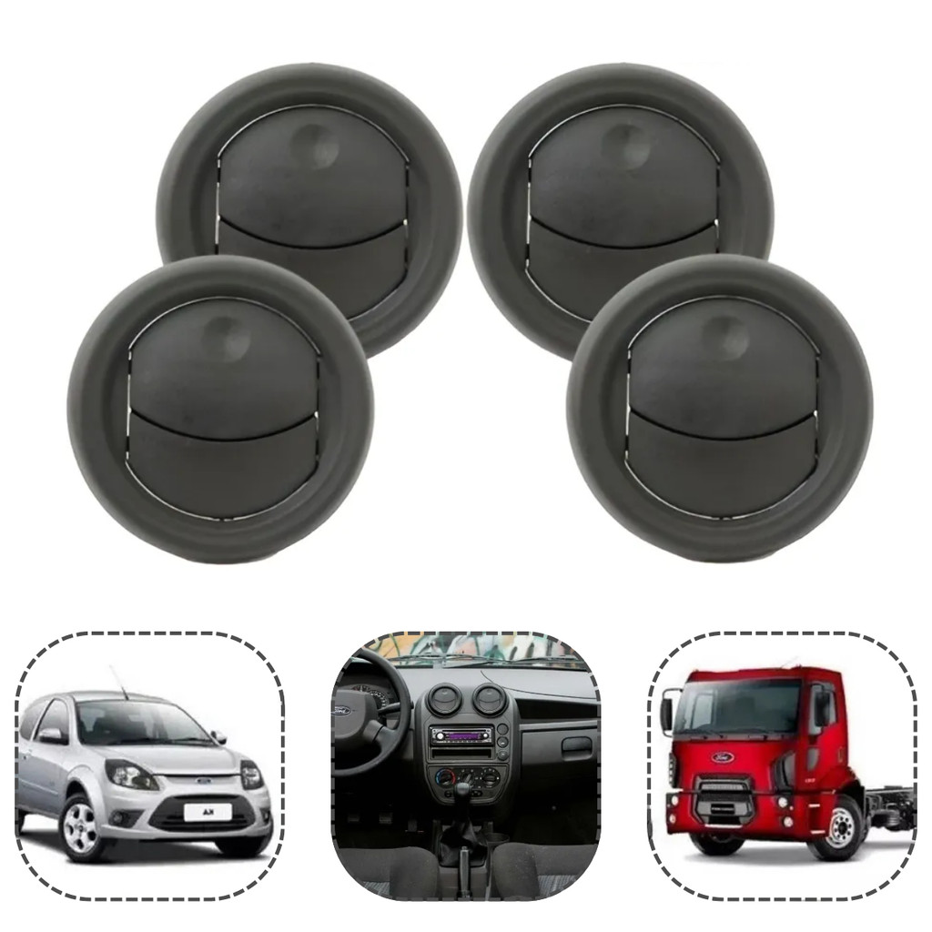 Kit 04 Difusores Ar Central Lateral Ford Cargo 2010 a 2017