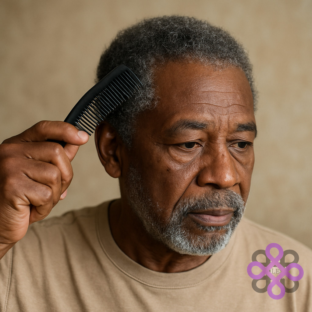 Pente de Bolso Masculino Preto 2 em 1 Dentes Finos e Largos Portátil e Resistente