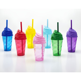 10 Copo Twister Com Tampa Chantilly 400ml Para Lembrancinha em Oferta na Shopee