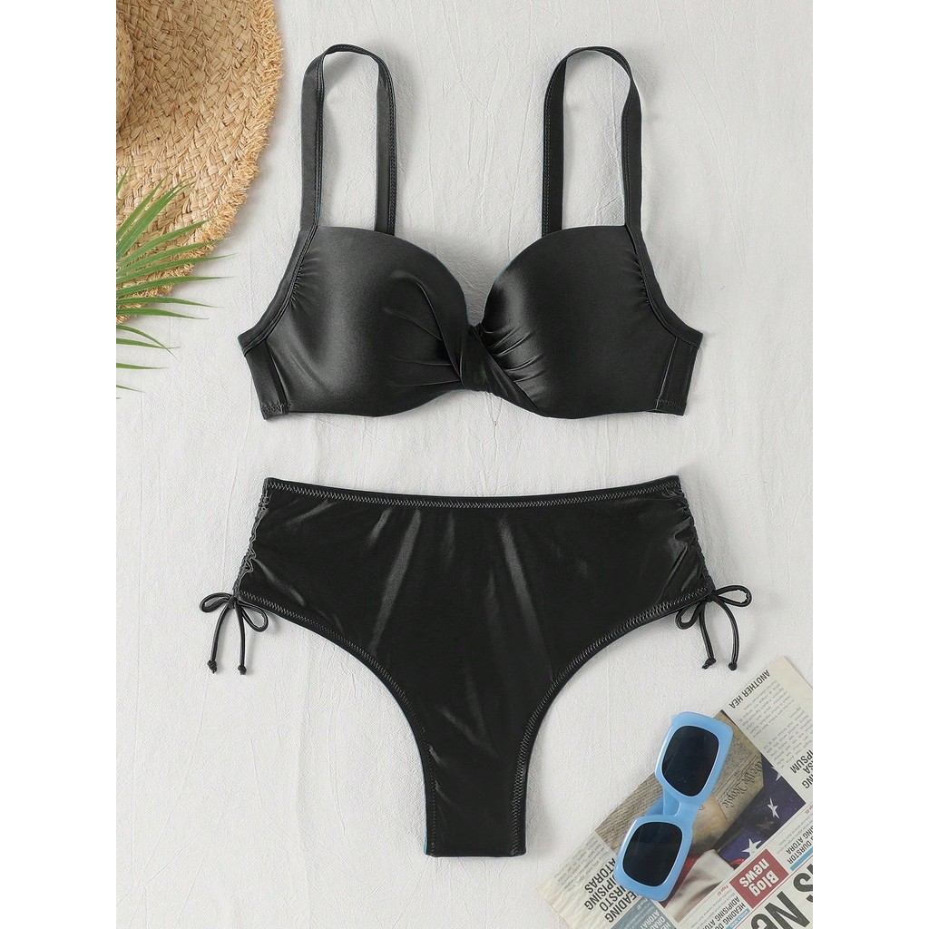 WD VEST Biquíni Plus Size com Bojo e Laterais Ajustáveis que Valorizam as Curvas 2025 XX548 em Oferta na Shopee