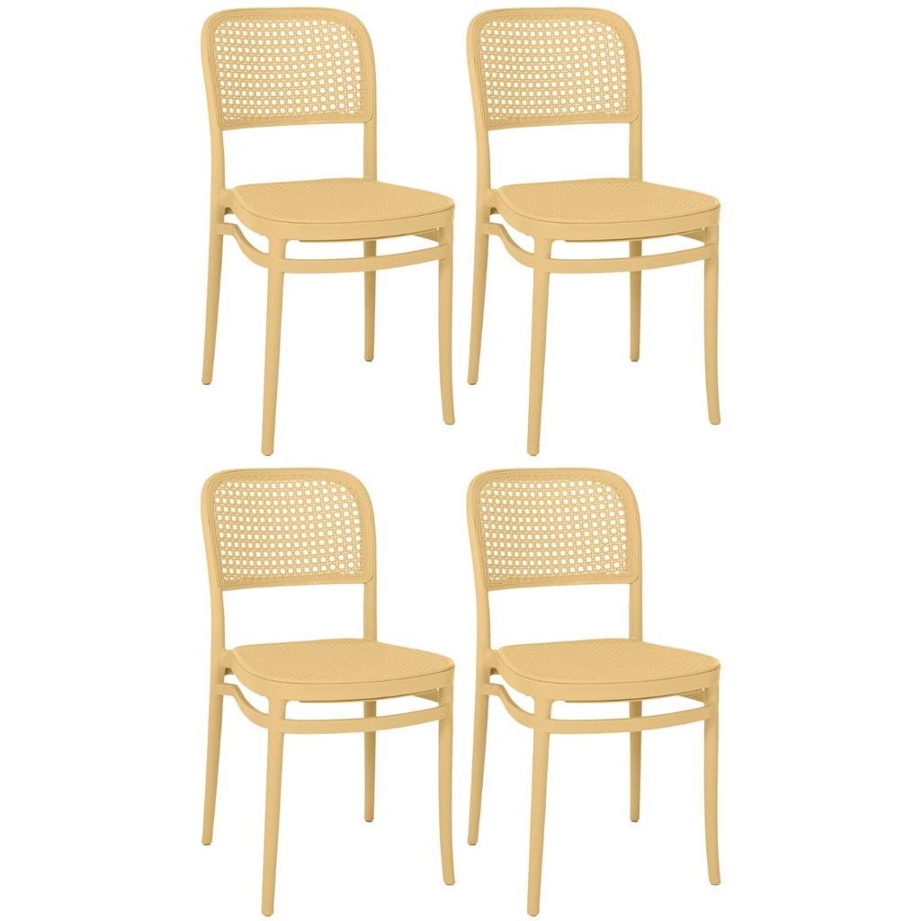 Kit 4 Cadeiras de Jantar Roma para Sala e Cozinha