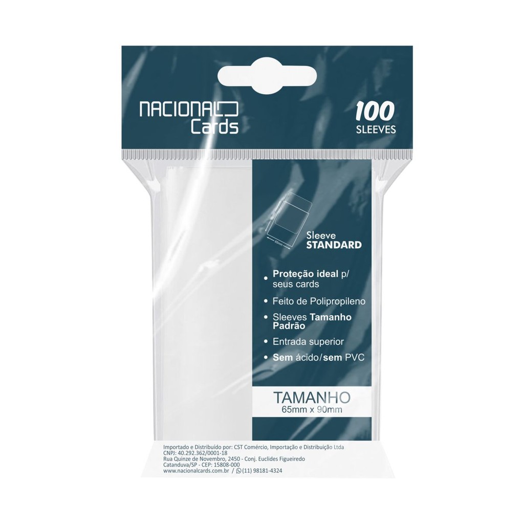 Protetor de Cartas Sleeve Padrão 63x88mm Transparente Pokémon, Magic, Photocard, One Piece c/ 100 uni - Nacional Cards em Oferta na Shopee