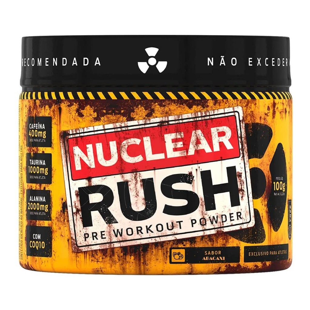 Nuclear Rush Pre Workout Powder - 100g Abacaxi - BodyAction