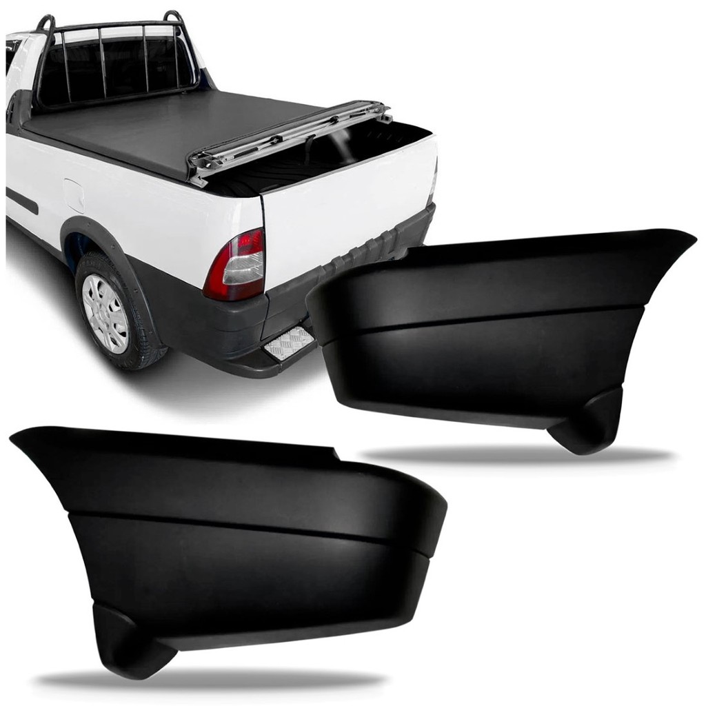 Ponteira Parachoque Traseiro Strada 1996 a 2007 Texturizada em Oferta na Shopee