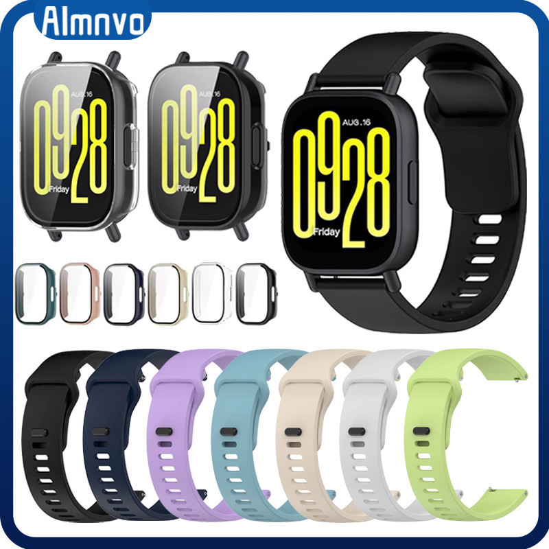 Pulseira De Capinha Capa Com Vidro PC Para Relógio Smartwatch Xiaomi Redmi Watch 5 Active/Redmi Watch 5 Lite Strap Case