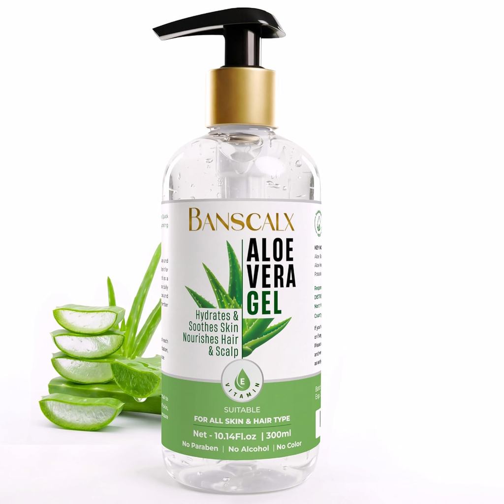 Gel de Aloe Vera 99% Puro – Hidratante e Gel Refrescante para Rosto, Couro Cabeludo e Cabelo – Cuidado Pós-Solar, para P