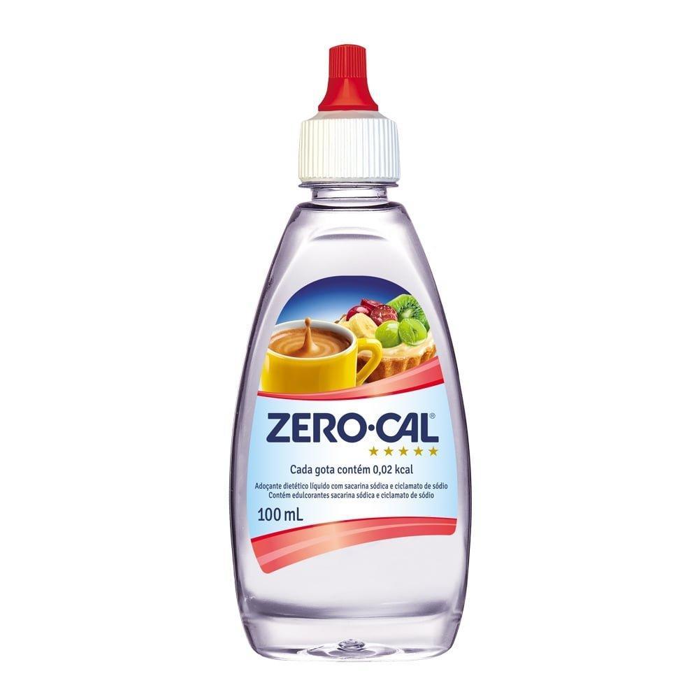 Adoçante Zero-Cal Sacarina Líquido 100ml Embalagem com 12 Unidades