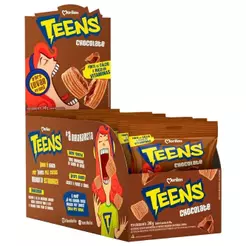 Biscoito Marilan Teens Recheado Chocolate 30g - 12 Embalagens com 8 Unidades cada