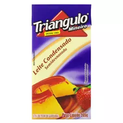 Leite Condensado Triângulo Semidesnatado UHT 395g - Embalagem com 27 Unidades