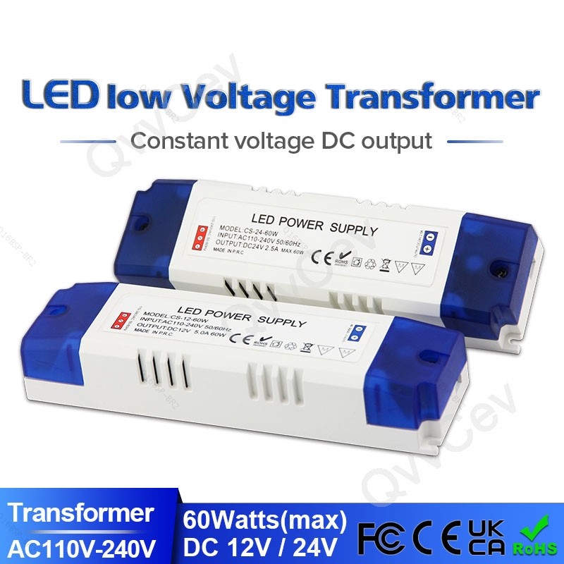 Transformador De Driver De LED 60W , 110-240V AC Para DC 12V 5.0A 24V 4.2A 100W , Fonte De Alimentação De Comutação Tira
