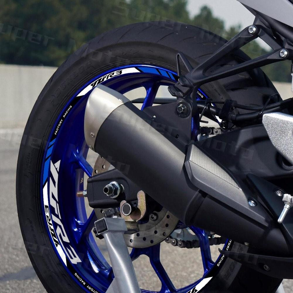 Para YZF-r3 yzfr3 yzfr3 r3 Yamaha Motorsports Acessórios para Motocicletas Adesivo Refletivo para Roda Dentro do Cubo