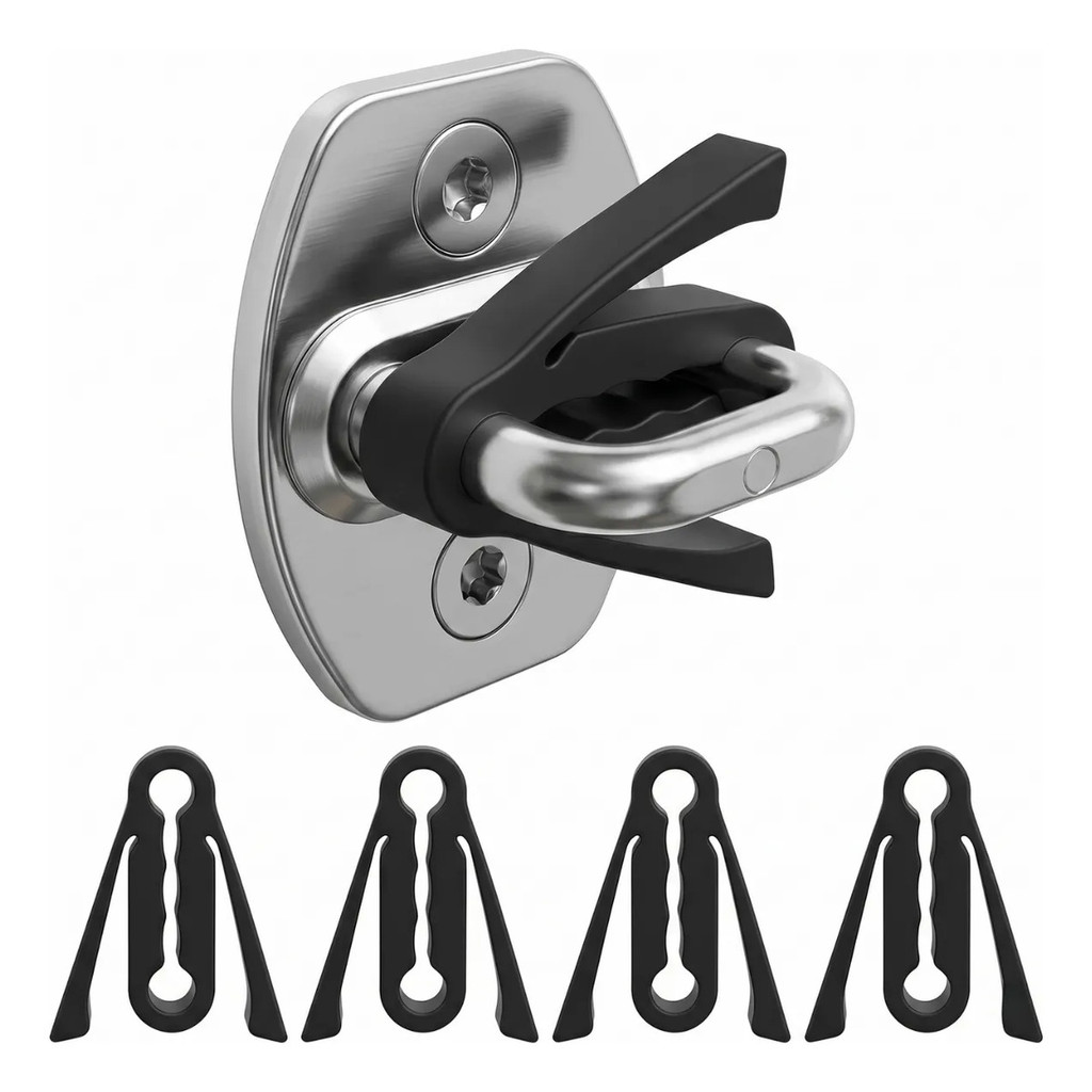 Kit 4 Peças Protetor De Fechadura Automotiva Antirruído