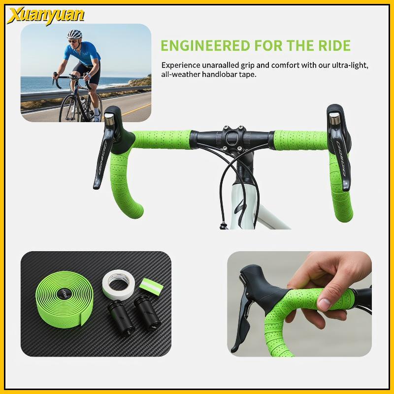 XYuan 1 Par De Fita Antiderrapante Para Guidão De Bicicleta Com Absorção De Sho Ciclismo De Estrada , Uso Em Todos Os Cl