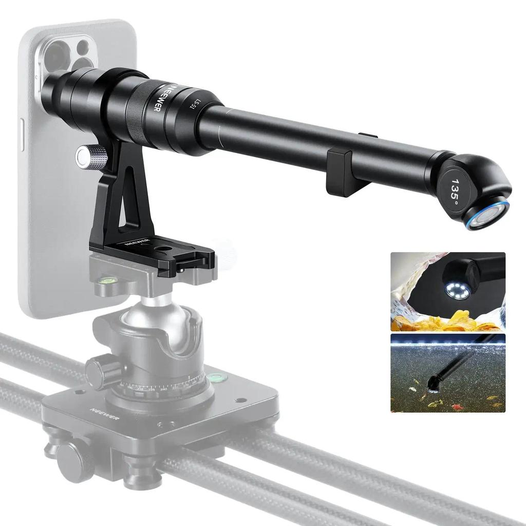 NEEWER LS-51 18mm 2x Lente De Sonda Macro Com Telefone De Rosca De 17mm Para iphone Smartphones Fotografia 90/135/180 Gr