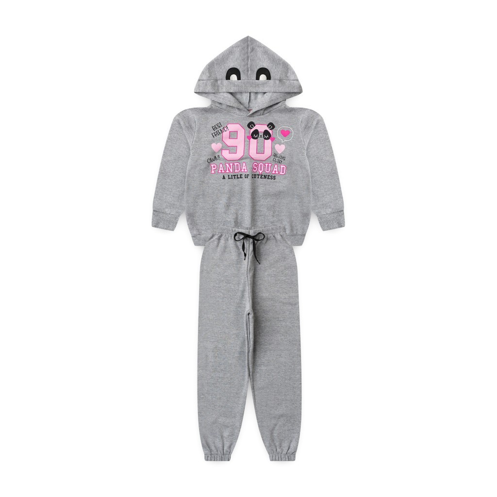 Conjunto Feminino Infantil Esquadrão Panda