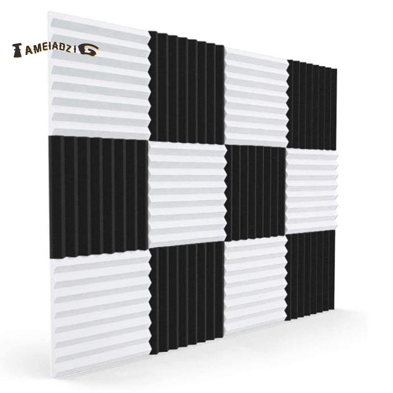 [Entrega Rápida T] Placa De Espuma Acústica De 12 Peças , Almofada De Isolamento Acústico De Cunhas De Som , Para Sala D