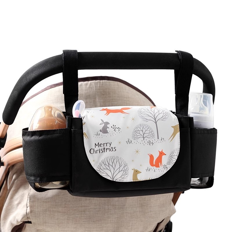 Prático mãe bebê saco passeio mamãe saco de armazenamento repelente de água bebê andando carrinho de bebê saco de armaze