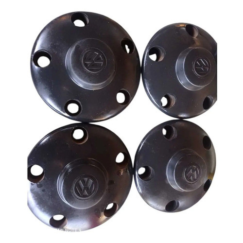 Jogo Calota Roda Vw Fusca Brasilia Variant 59 86 4 Unidades Preto