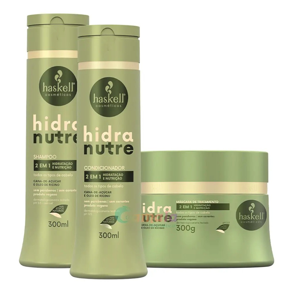 Kit Hidranutre 300gr Haskell (3 itens) Hidratação e Nutrição