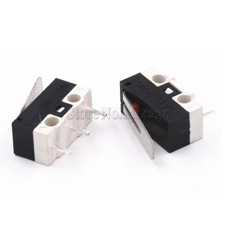 10 Peças Interruptor de Fim de Curso Botão de Pressão 1A 125V AC Interruptor de Mouse 3 Pinos Micro Interruptor