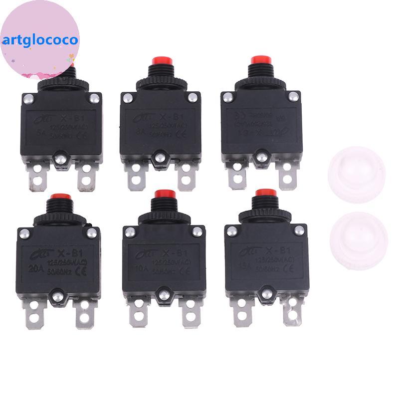 Artglococo Interruptor Térmico Disjuntor Protetor De Sobrecarga 5A 6A 8A 10A 15A 20A Fusível BR