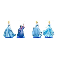 Cinderela Kit Com 4 Displays de Mesa 20 cm Decoração Festa