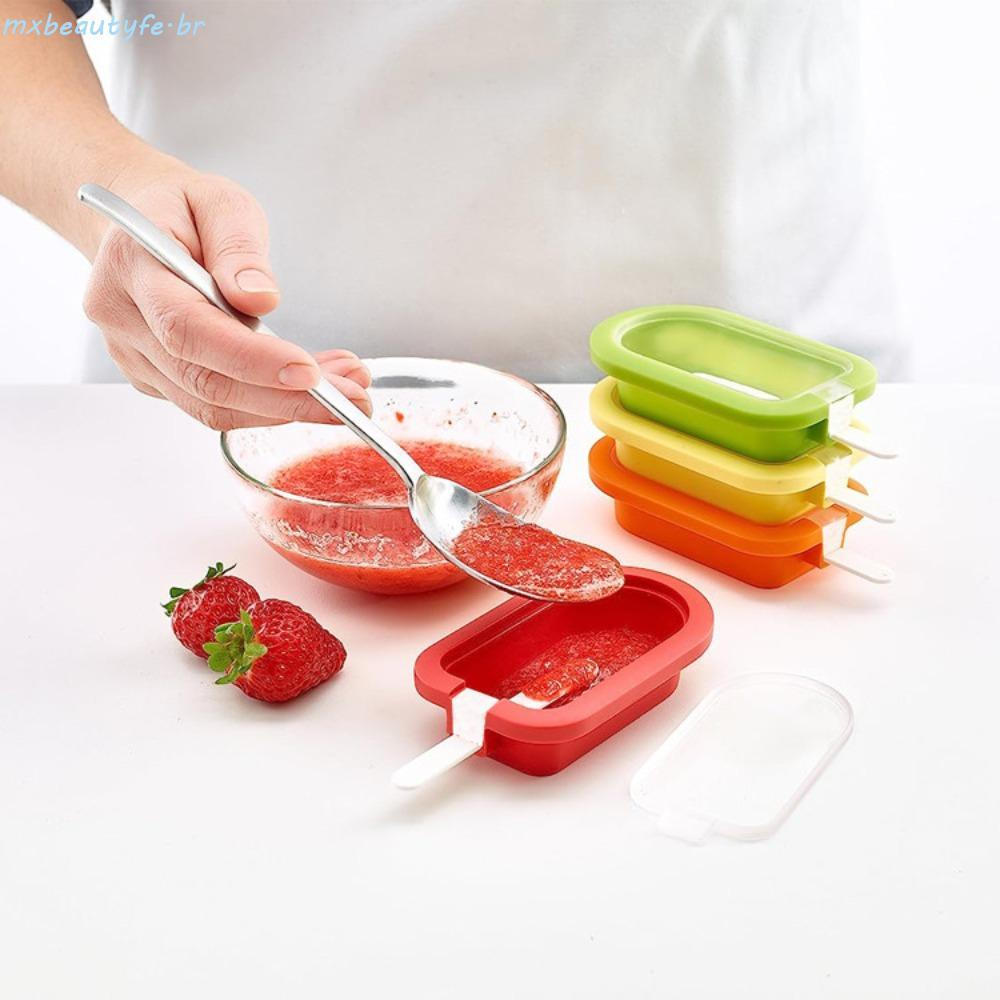Molde De Picolé De Silicone MXBEAUTYFE , Fabricante Reutilizável Empilhável , Fácil De Desmoldar