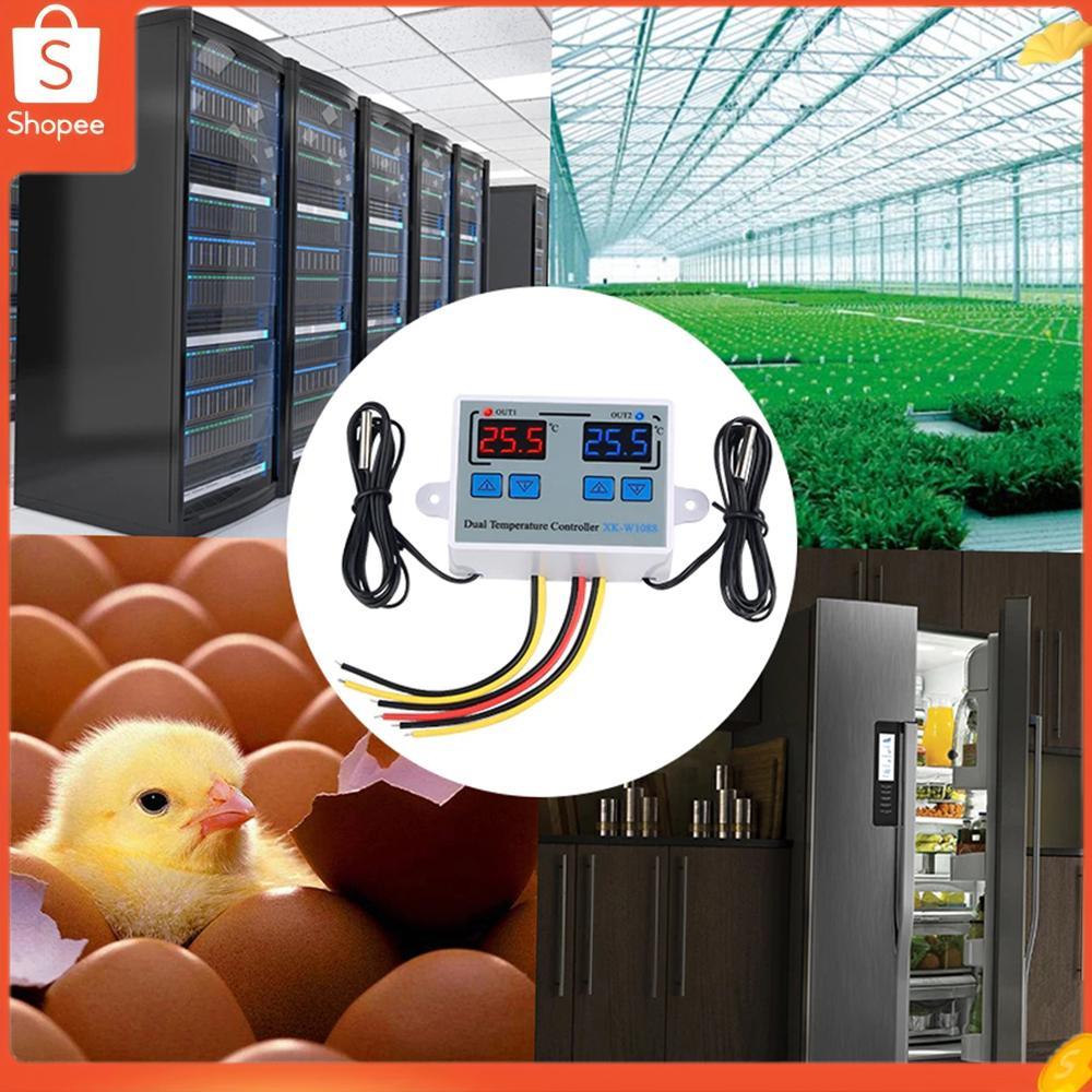 Hap XIXIAN Controlador de temperatura com termostato digital duplo Termorregulador de saída de dois relés para