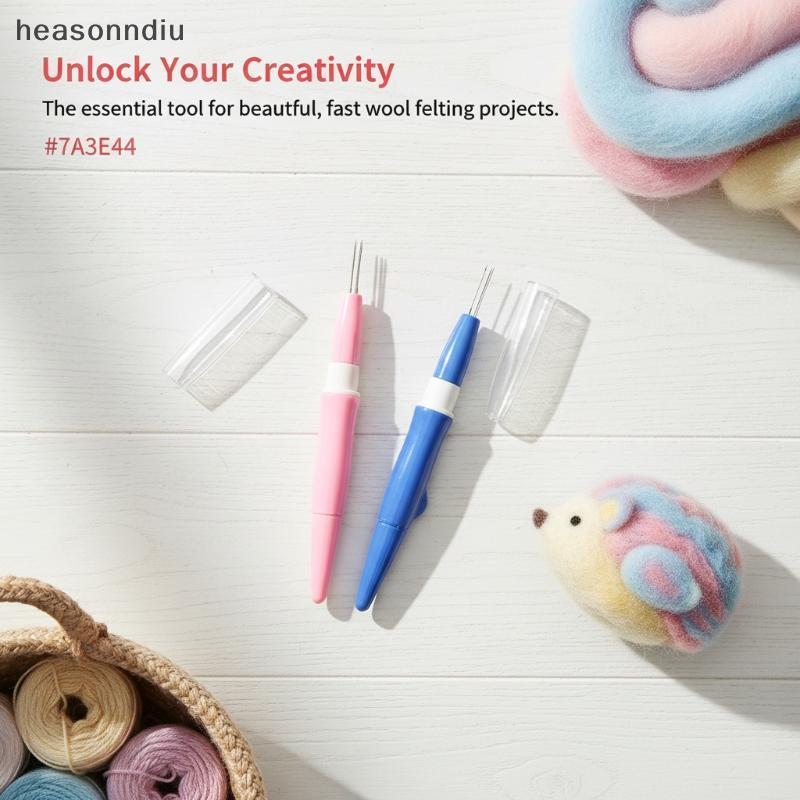 [heasonndiu] Caneta De Agulha De Feltro De Lã 7 Agulhas De Substituição Ferramenta De Arte DIY Para Feltragem Ideal Proj