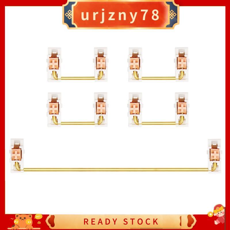 Estabilizador Montado Em Placa Banhado A Ouro Para Teclado Mecânico Personalizado 2U 6.25U (1 + 4 , Branco Rosa)