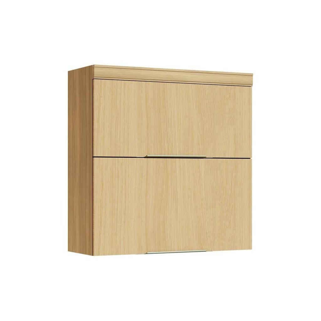 Armário Aéreo p/ Cozinha Marquesa c/ 2 Portas Basculante 80 cm Nature - Nesher