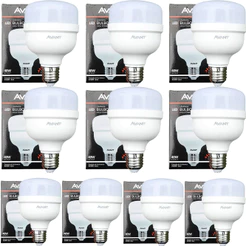 Kit 10 Lâmpada Bulbo 40W Soquete E27 Branco Frio 6500K Bivolt 127v 220v Led Avant