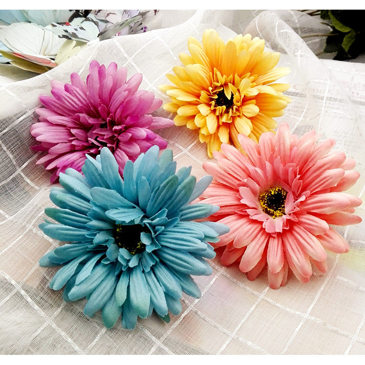 Acessórios de férias tecido margarida chapéu flor grampo de cabelo cabeça flor acessórios para o cabelo crisântemo afric